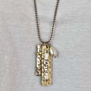 Splendid Iris Cross Necklace 29 Inch Gold & Silver Tone Ball Chain Faith Pendant